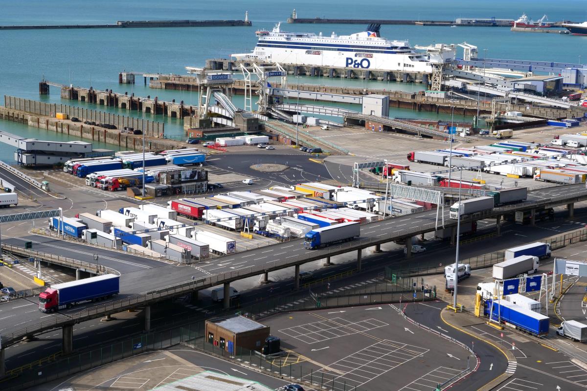 A birds-eye view of the port of Dover